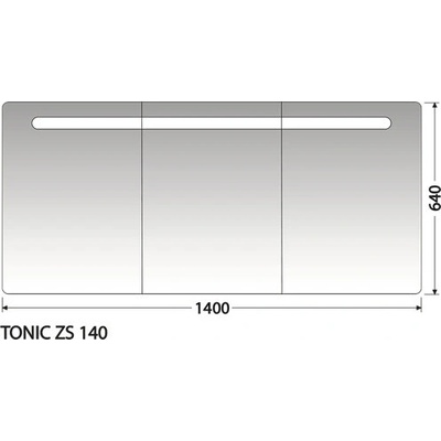 Intedoor Zrcadlová skříňka TONIC ZS 140