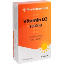 Pharmacentrum Vitamin D3 1000 IU 90 tobolek