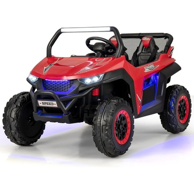 Costway Детски автомобил - проходим джип с дистанционно управление 118 x 74 x 71 см Червен