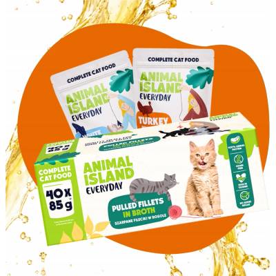 Animal Island Everyday Krůta a Bílá ryba 40 x 85 g