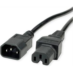 Valueline Захранващ кабел iec320/c14 - c15, f/m, 1 м, черен 19.99. 1121-20 (19.99.1121-20)