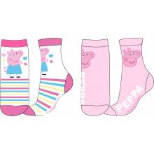 Prasiatko Peppa 5234897 Dievčenské ponožky biela / ružová