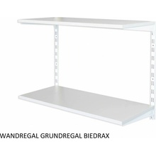 Biedrax Nástěnný regál 40 x 80 x 50 cm bílý 2 police šedá