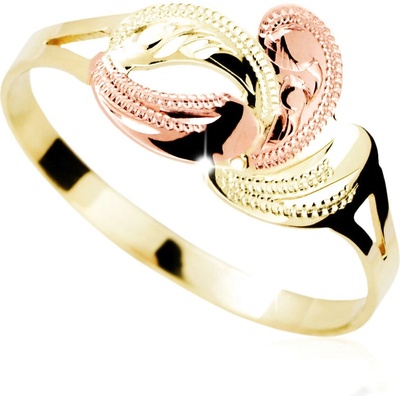 Cutie Jewellery gold Zlatý prsten M468 Žlutá červená