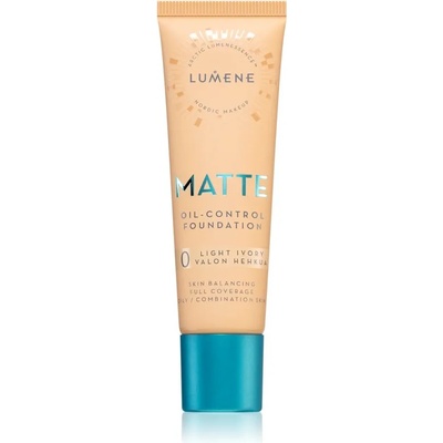 Lumene Matte Oil-Control матиращ фон дьо тен SPF 20 цвят 0 Light Ivory 30ml