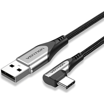 Vention COEHD Type-C (USB-C) 90° USB 2.0 Cotton, 0,5m, šedý