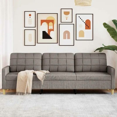 vidaXL 3místná pohovka taupe 210 cm textil 11461.4007421