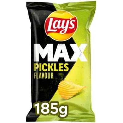 Lay's Max bramborové chipsy s příchutí nakládaných okurek 185 g