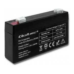 Qoltec 53041 Qoltec Battery AGM 6V 1.3Ah Max. 0.39A