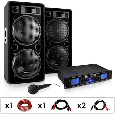 Electronic-Star DJ PA комплект "DJ-26" - усилвател за PA високоговорители Mikro 2000W (PL-1182-0211) (PL-1182-0211)