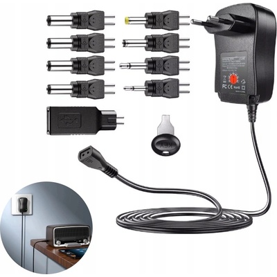 Univerzální napájecí adaptér Regulovatelná nabíječka 3-12 V Síťový USB 30 W s 2000 mA – Sleviste.cz