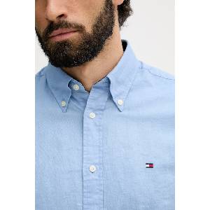 Tommy Hilfiger риза мъжка с лен (MW0MW42450) - answear - 119,29 лв