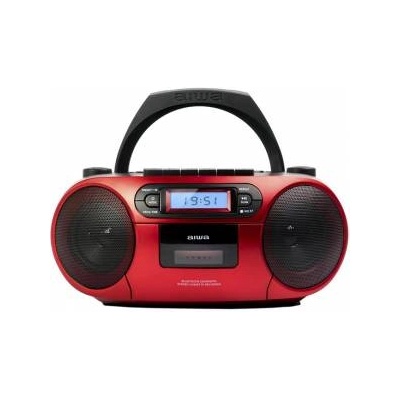 Aiwa Аудио микросистема Aiwa BBTC-550RD, CD / CD-R / CD-RW / MP3, Bluetooth, FM радио, Касетен дек, 6 W RMS, 60 dB, Червена, 11527