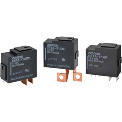 Omron, G9TA-K1ATW DC12 napájecí relé, bistabilní, 2 cívky, 250 V/AC, 60 A, 1 ks
