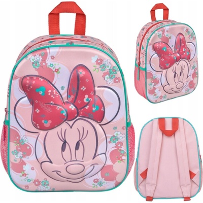 Ružový 3D batoh Minnie Mouse pre deti do škôlky a školy