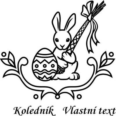 Velikonoční nažehlovací motiv Velikost: S, Vzor: 2, Barva potisku: bílá