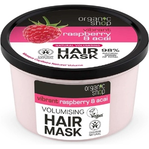 Organic Shop Vibrant Raspberry & Acai Volumising Hair Mask 250 ml
