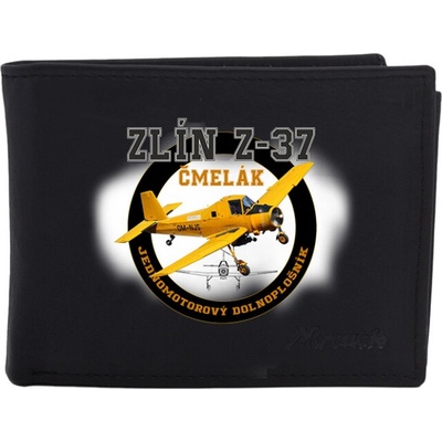 Striker Kožená peňaženka Zlín Z-37 Čmeliak čierna