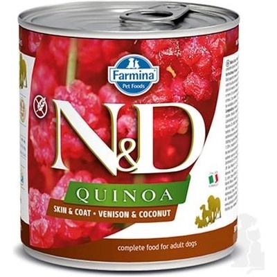 Farmina N&D dog QUINOA venison & coconut konzerva pre psy 285 g