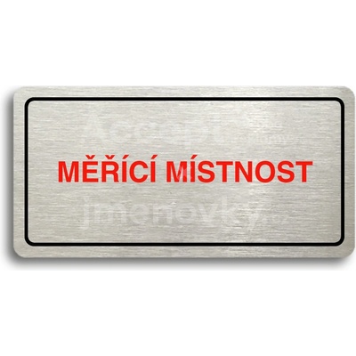 ACCEPT Piktogram MĚŘÍCÍ MÍSTNOST - stříbrná tabulka - barevný tisk