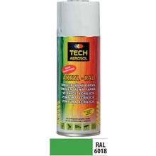 TECH AEROSOL Univerzální akrylová barva ve spreji 400 ml RAL 6018 zelenožlutá lesk