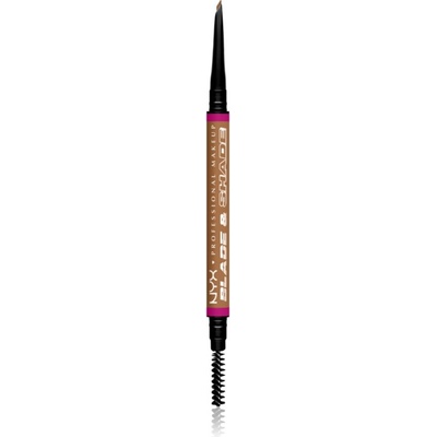 NYX Professional Makeup Blade & Shade молив за вежди с четка цвят 01 Ash Blonde 0.06 гр