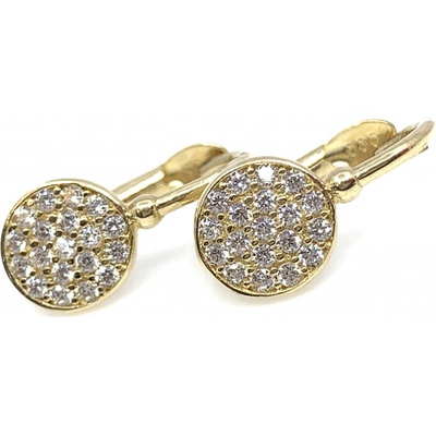 Jan Kos jewellery zlaté náušnice s bílým kamenem 31504910