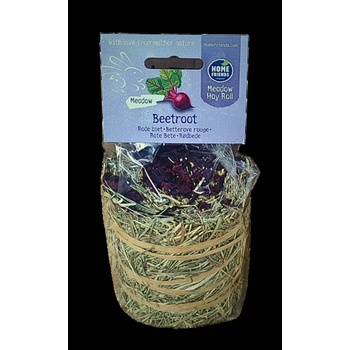 Homefriends - Ливадно сено ролка с червено цвекло за гризачи, 100 гр