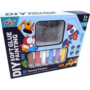 Man Yuk Toys Комплект за рисуване на стъклени стикери с автомобилни мотиви (552-5)