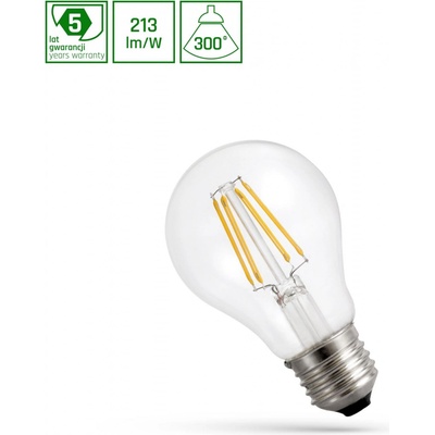 Spectrum SPECTRUMLED LED GLS E-27 230V 6.8W COG A-CLASS Neutrální bílá CLEAR 5Y