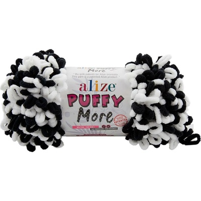 Alize příze Puffy More 6632 černá a bílá