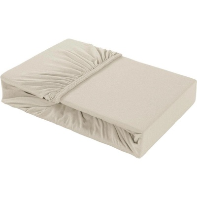 Klinmam Home Barevné napínací prostěradlo Elastan krémové 180-200x200