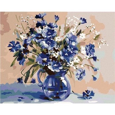 ZUTY Malování podle čísel KYTICE MODRÝCH KVÍTKŮ III 40 x 50 cm – Hledejceny.cz