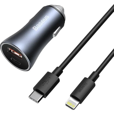 Baseus Зарядно за кола Baseus USB + Кабел USB C 40W (540)