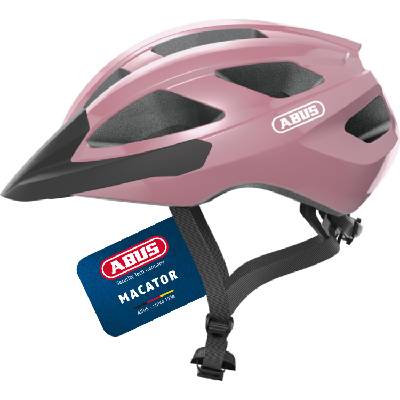 road bike helmet Macator - sporty bike helmet for beginners - also for pigtail wearers - for women and men - shiny pink, size M - 67335