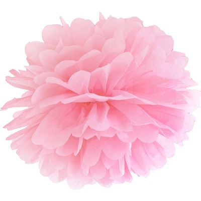 Pom Pom Papírový SVĚTLE RŮŽOVÝ 35cm – Zboží Dáma