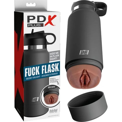Дискретен мастурбатoр, вагина в бутилка - Fuck Flask Stroker Brown 2 (D-241514)