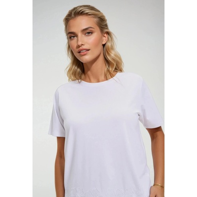 Moodo Бял топ с мадейра кант Moodo | Byal | ЖЕНИ | XS