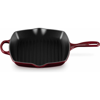 Le Creuset Grilovací pánev SIGNATURE 26 cm, GARNET, litina