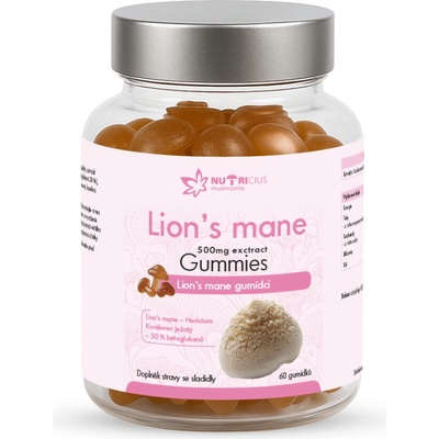 Nutricius Lions Mane 500mg gumové cukríky 60 ks