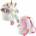 Robetoy 3Д детска раничка за момиче White Unicorn, 30 см - Robetoy