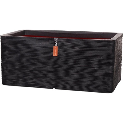 Capi Květináč Rib NL 73x39x32 cm černý