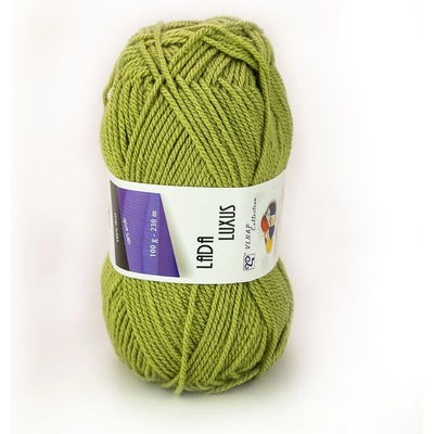 Pletací příze Vlnap LADA LUXUS 53783 zelená, klasická, 100g/230m