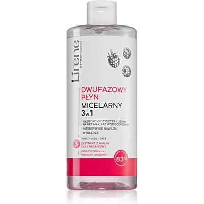 Lirene Cleansing Care Raspberry двуфазна мицеларна вода 3 в 1 400ml