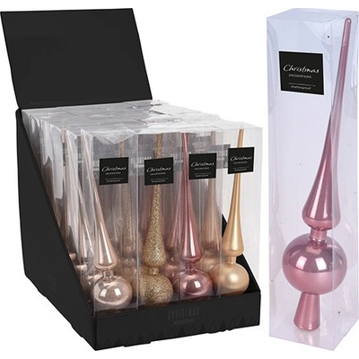 Vianočný špic plastový rôzne farby 28 cm mix 1ks