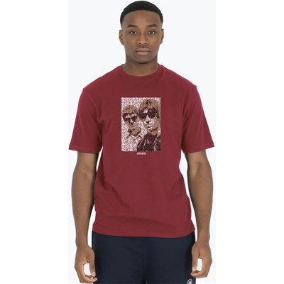 Peaceful Hooligan Тениска Peaceful Hooligan Men's Peaceful Brothers Regular Fit T-Shirt - Dark Red
