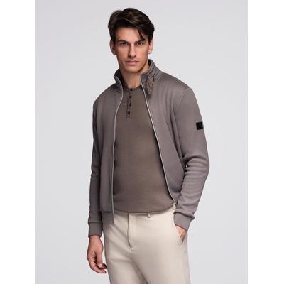 Ombre Clothing Мъжко яке с висок яка и флийс вътрешност - пепел V2 C645 Ombre Clothing Ombre Clothing | Siv | МЪЖЕ | L