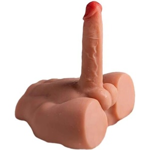 Mistress Реалистичен мъжки торс с пенис вибрации и тласъци "XISE PEEL" 24 x 21 см