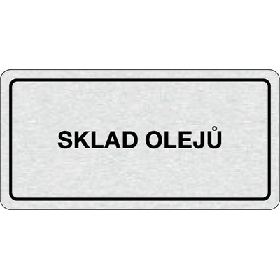 Nalepovací cedulka na dveře - Sklad olejů