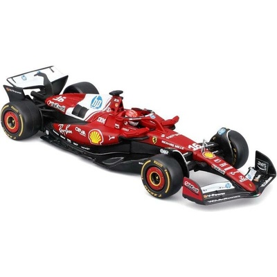 Bburago RACE F1 v dekorativním boxu Ferrari SF25 2025 16 Charles Leclerc 1:43